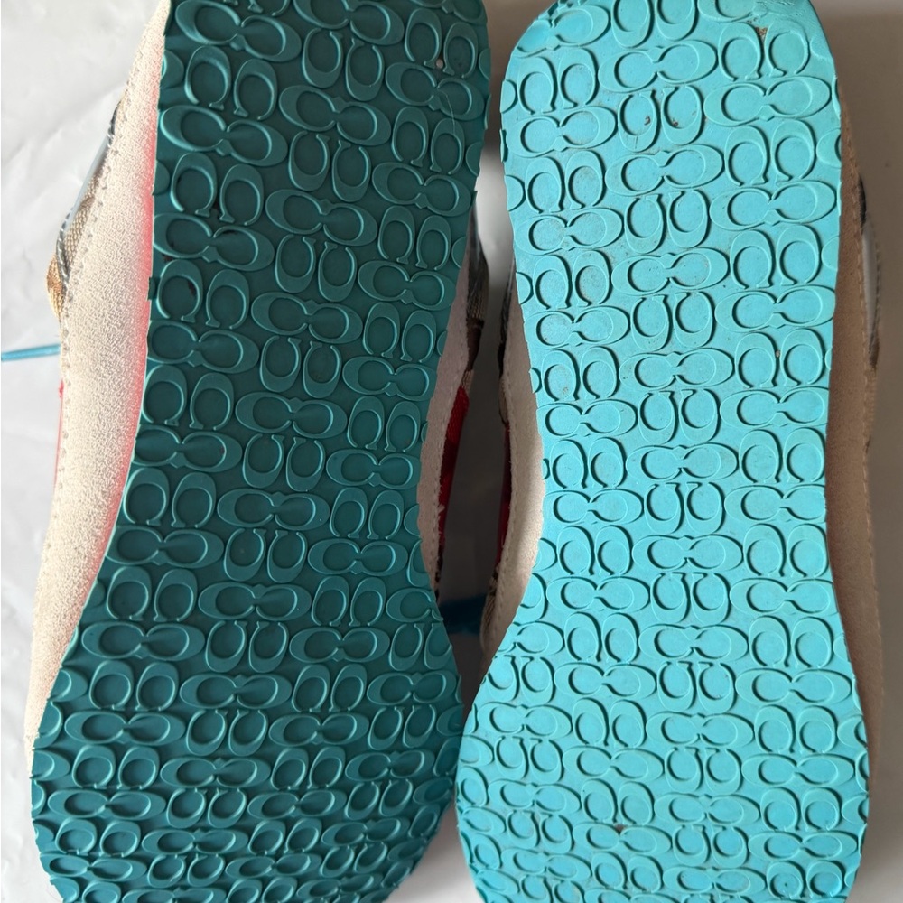 Coach White and Blue Sneakers - Picture 2 of 7